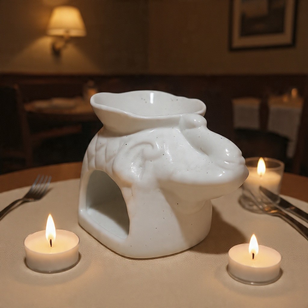 Ceramic Elephant Aroma Oil Burner – Essential Oil Diffuser with Tealight Candle stand Holder